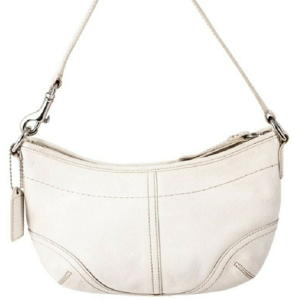 White Leather COACH Small Purse